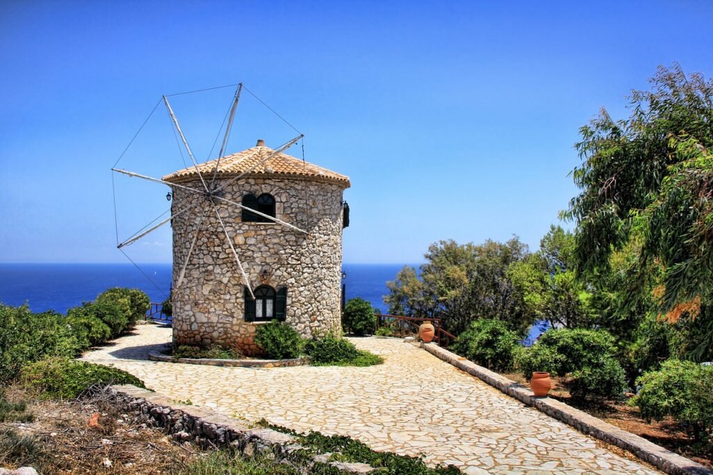 zakynthos, greece, windmill