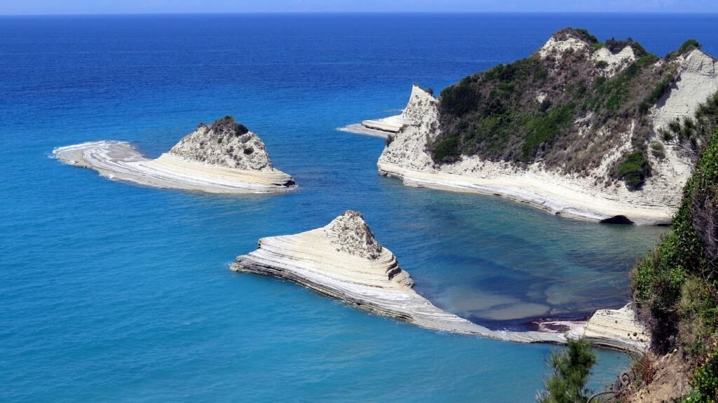 cove, beach, rock