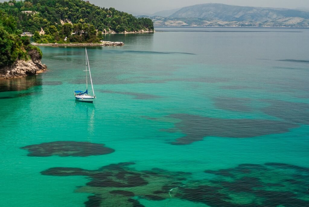 sea, corfu, greece