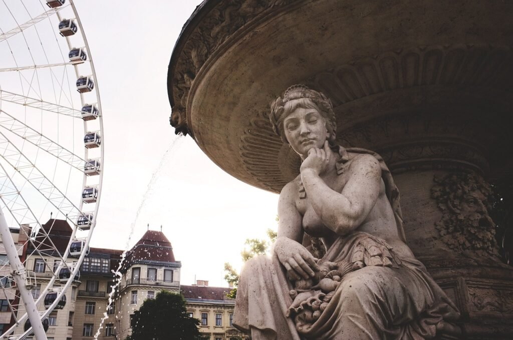 budapest, fountain, sculpture