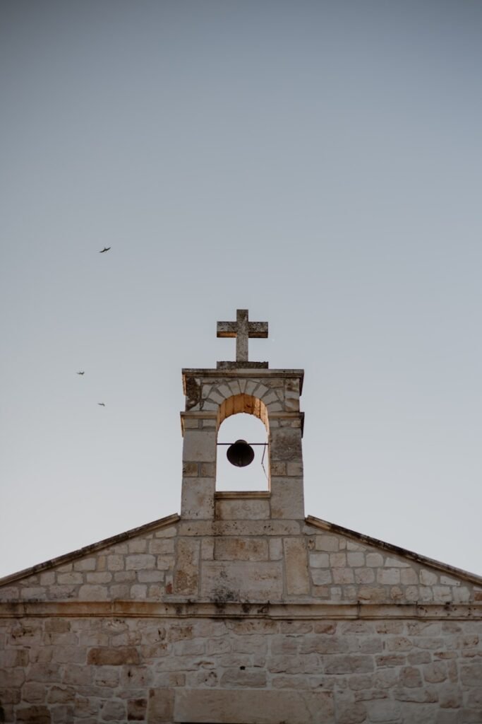 a church with a cross on top of it