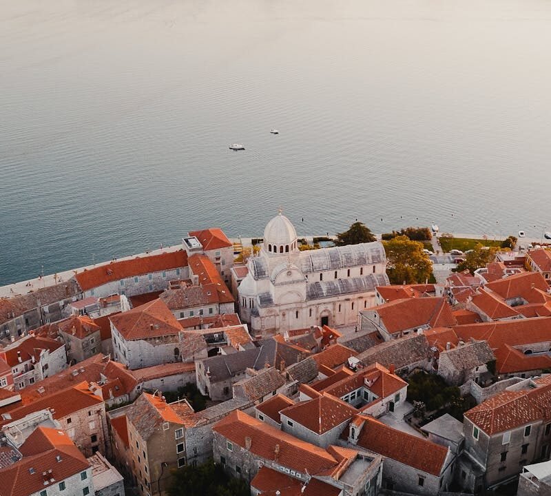 Aerial Photography of Sibenik Town in Croatia