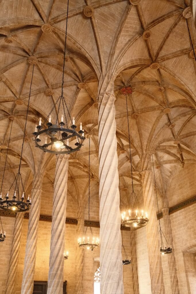 Ceiling of the Lonja de la Seda, Valencia, Spain