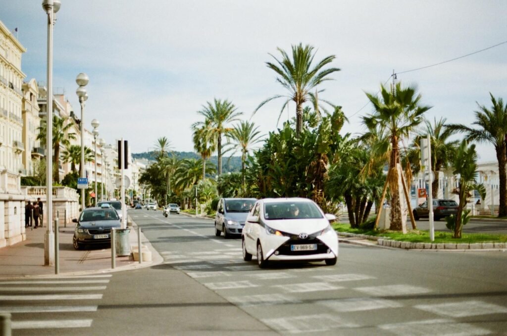 Vehicles Driving on Roadway