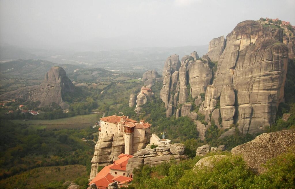 Building on Rock Formation in Mountains