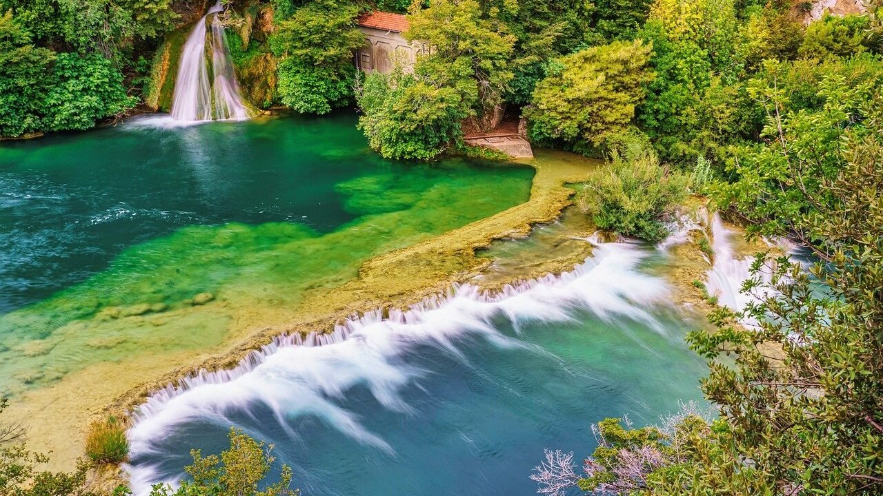 krka, river, waterfall