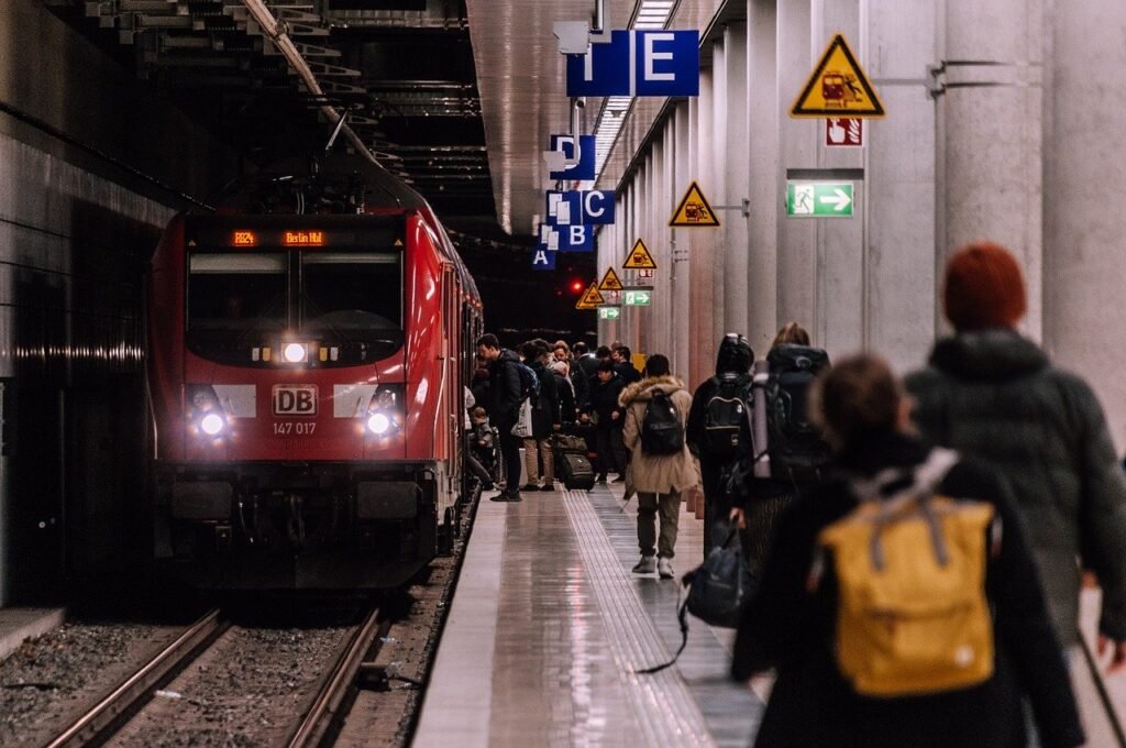 train, railroad, station