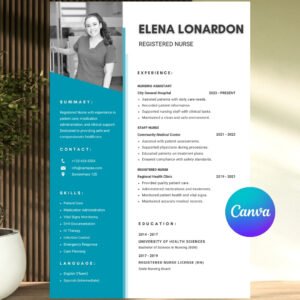 Editable Nurse Resume Template