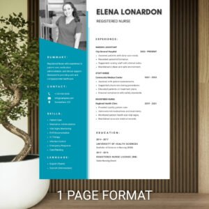 Editable Nurse Resume Template - Image 3