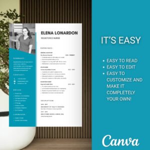 Alternative view of Editable Nurse Resume Template